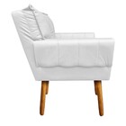 Kit 01 Namoradeira E 02 Poltronas Anitta Corino Pés Palito Ca