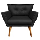 Kit 01 Namoradeira E 02 Poltronas Anitta Corino Pés Palito Ca