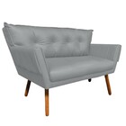 Kit 01 Namoradeira E 02 Poltronas Anitta Corino Pés Palito Ca