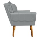 Kit 01 Namoradeira E 02 Poltronas Anitta Corino Pés Palito Ca