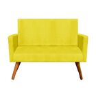 Kit 01 Namoradeira E 02 Poltronas Decorativa Nina Com Pés Mad