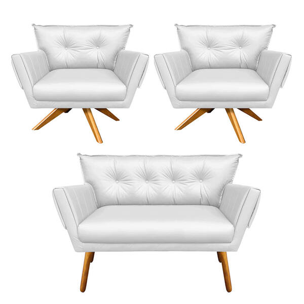 Kit 01 Namoradeira E 02 Poltronas Girato