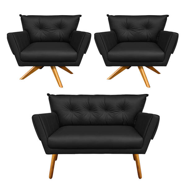 Kit 01 Namoradeira E 02 Poltronas Girato