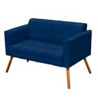 Kit 01 Namoradeira E 02 Poltronas Giratória Elisa Suede Base