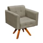 Kit 01 Namoradeira E 02 Poltronas Giratória Elisa Suede Base