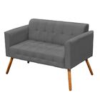 Kit 01 Namoradeira E 02 Poltronas Giratória Elisa Suede Base