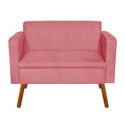 Kit 01 Namoradeira E 02 Poltronas Giratória Emília Suede Base