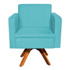 Kit 01 Namoradeira E 02 Poltronas Giratória Emília Suede Base