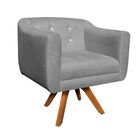 Kit 01 Namoradeira E 02 Poltronas Giratória Julia Suede Com S