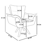 Kit 01 Namoradeira E 02 Poltronas Giratória Opala D87 E Suede