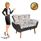 Kit 01 Namoradeira E 02 Poltronas Giratória Opala D87 E Suede