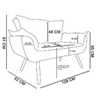 Kit 01 Namoradeira E 02 Poltronas Giratória Opala D87 E Suede