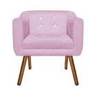 Kit 01 Namoradeira E 02 Poltronas Julia Rosa Com Strass