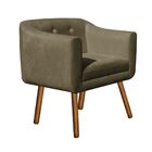 Kit 01 Namoradeira E 02 Poltronas Julia Suede Pés Palito Cast