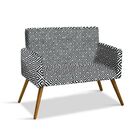 Kit 01 Namoradeira E 02 Poltronas Larissa Estampado Pés Palit