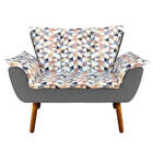 Kit 01 Namoradeira E 02 Poltronas Opala Composê D87 Com Suede