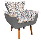 Kit 01 Namoradeira E 02 Poltronas Opala Composê D87 Com Suede