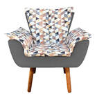 Kit 01 Namoradeira E 02 Poltronas Opala Composê D87 Com Suede