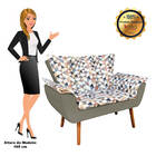 Kit 01 Namoradeira E 02 Poltronas Opala Composê D87 Com Suede