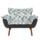 Kit 01 Namoradeira E 02 Poltronas Opala Composê Suede Com Est