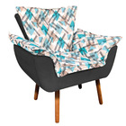 Kit 01 Namoradeira E 02 Poltronas Opala Composê Suede Com Est