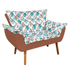 Kit 01 Namoradeira E 02 Poltronas Opala D33 Pés Palito Castan