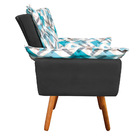 Kit 01 Namoradeira E 02 Poltronas Opala Suede Preto Com D33 P