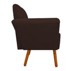 Kit 01 Namoradeira E Poltrona Dora Suede Marrom Pés Palito Ca