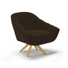 Kit 01 Namoradeira Giovana Pés Palito Natural E 01 Poltrona G