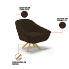 Kit 01 Namoradeira Giovana Pés Palito Natural E 01 Poltrona G