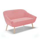 Kit 01 Namoradeira Giovana Pés Palito Natural E 01 Poltrona G