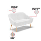 Kit 01 Namoradeira Pés Palito Natural E 01 Poltrona Giratória