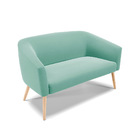 Kit 01 Namoradeira Pés Palito Natural E 01 Poltrona Giratória