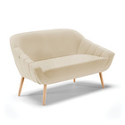 Kit 01 Namoradeira Pés Palito Natural E 02 Poltronas Giratóri