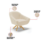 Kit 01 Namoradeira Pés Palito Natural E 02 Poltronas Giratóri