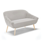 Kit 01 Namoradeira Pés Palito Natural E 02 Poltronas Giratóri