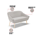 Kit 01 Namoradeira Pés Palito Natural E 02 Poltronas Giratóri