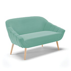 Kit 01 Namoradeira Pés Palito Natural E 02 Poltronas Giratóri