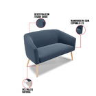 Kit 01 Namoradeira Pés Palito Natural E 02 Poltronas Giratóri