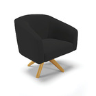 Kit 01 Namoradeira Stella Pés Palito Natural E 01 Poltrona Gi