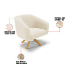 Kit 01 Namoradeira Stella Pés Palito Natural E 02 Poltronas G