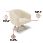 Kit 01 Namoradeira Stella Pés Palito Natural E 02 Poltronas G