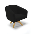 Kit 01 Namoradeira Stella Pés Palito Natural E 02 Poltronas G