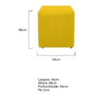 Kit 01 Namoradeira Tilla E 02 Puffs Dado Corano Amarelo - Ama