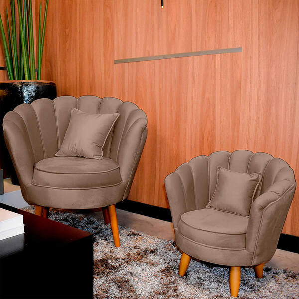 Kit 01 Poltrona  Adulto 01 Poltrona Infantil Pétala Para Sala