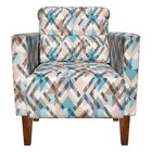 Kit 01 Poltrona E 01 Puff Decorativo Lívia Estampado Traçado