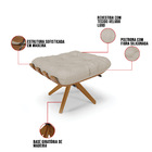 Kit 01 Poltrona E 01 Puff Giratório Costela Veludo Luxo Base