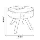 Kit 01 Poltrona E 01 Puff Julia Giratório Suede Com Strass Ba