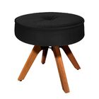 Kit 01 Poltrona E 01 Puff Julia Giratório Suede Com Strass Ba