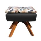 Kit 01 Poltrona E 01 Puff Opala Giratório D87 Com Suede Base